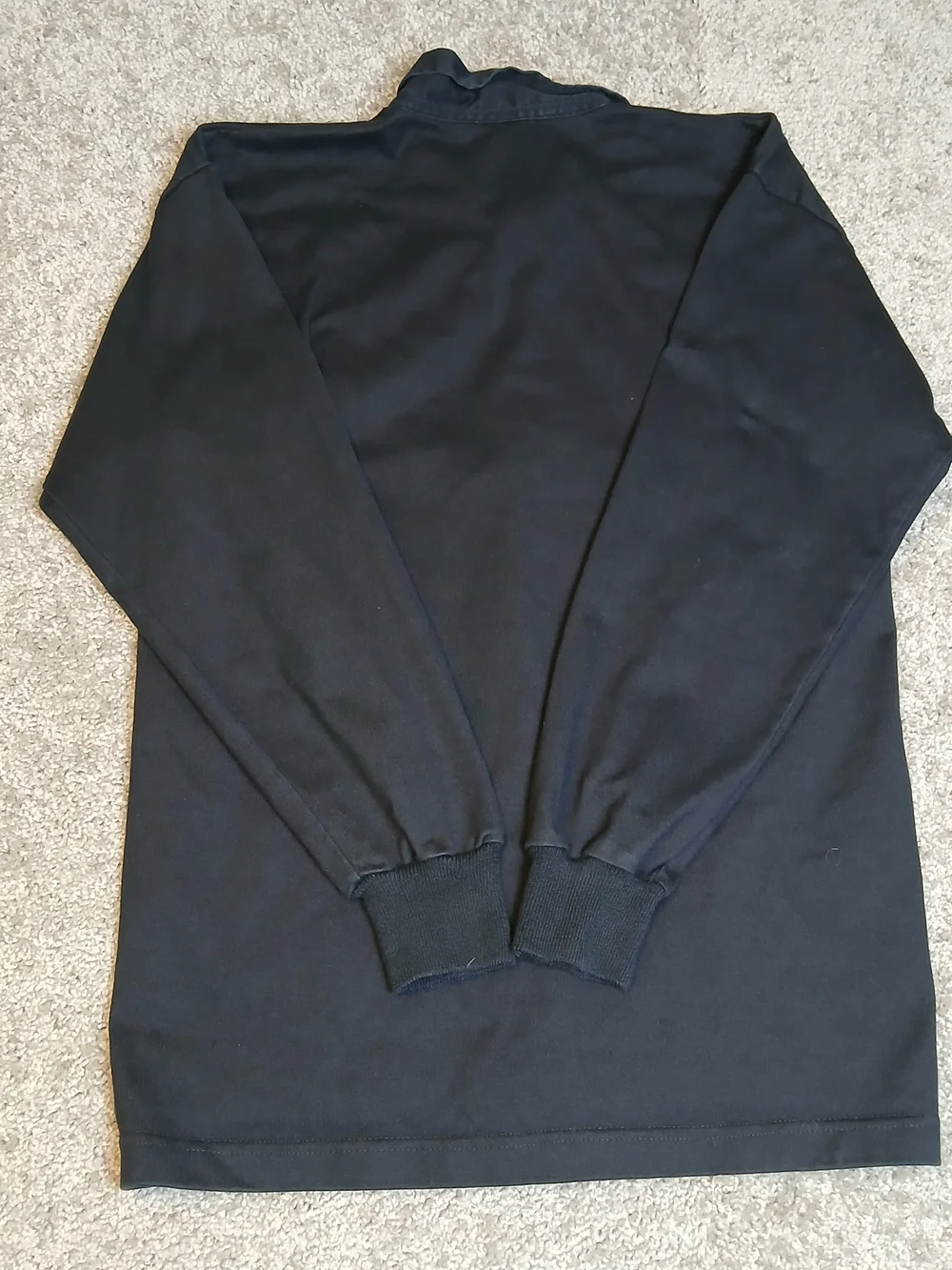 Vintage Adidas New Zealand All Blacks Black Rugby Polo Shirt for Men - Large